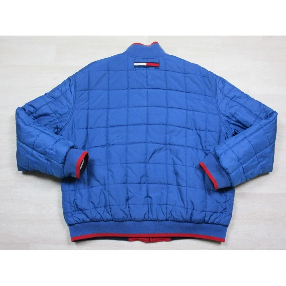 Vintage Tommy Hilfiger Down Puffer Jacket Reversible, Red‎ & Blue, Size (XL)
